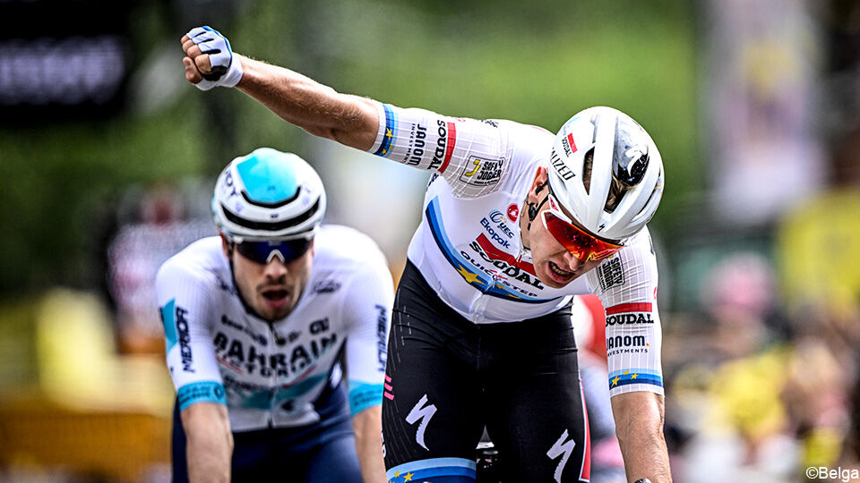 Merlier wint de derde etappe na millimetersprint.